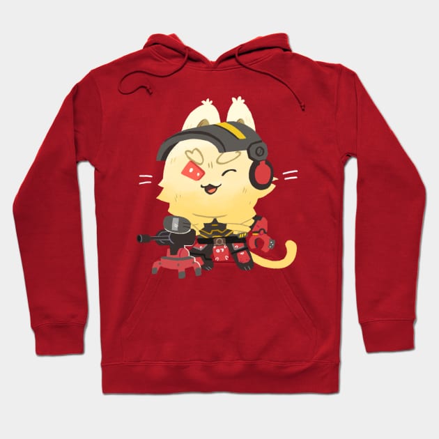 Meowverwatch - Build em up, break em down Hoodie by giraffalope